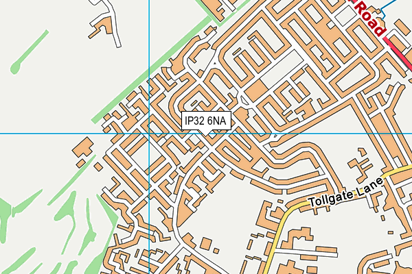 IP32 6NA map - OS VectorMap District (Ordnance Survey)