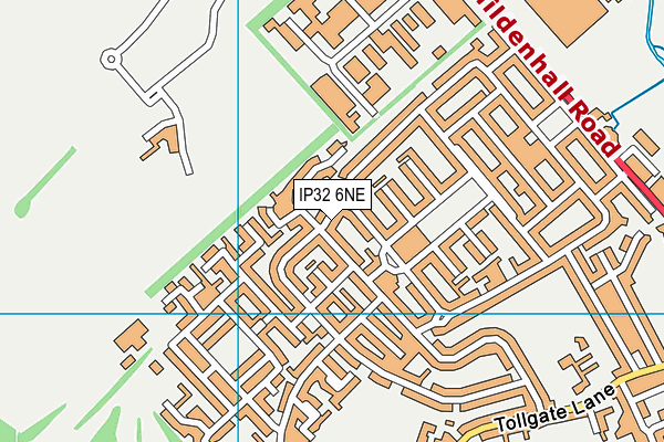 IP32 6NE map - OS VectorMap District (Ordnance Survey)