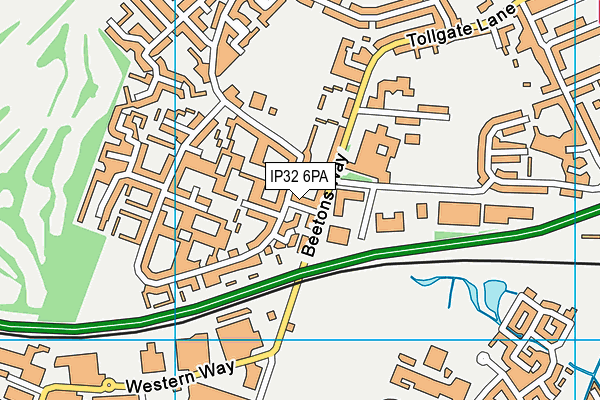 IP32 6PA map - OS VectorMap District (Ordnance Survey)