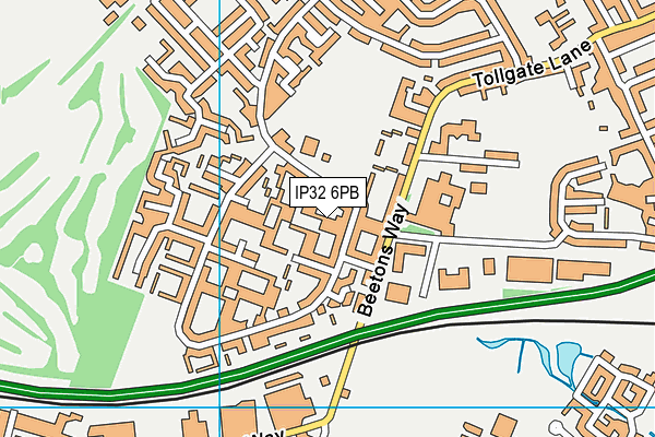 IP32 6PB map - OS VectorMap District (Ordnance Survey)