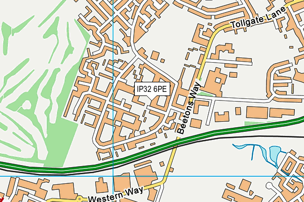 IP32 6PE map - OS VectorMap District (Ordnance Survey)