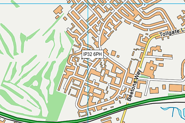 IP32 6PH map - OS VectorMap District (Ordnance Survey)