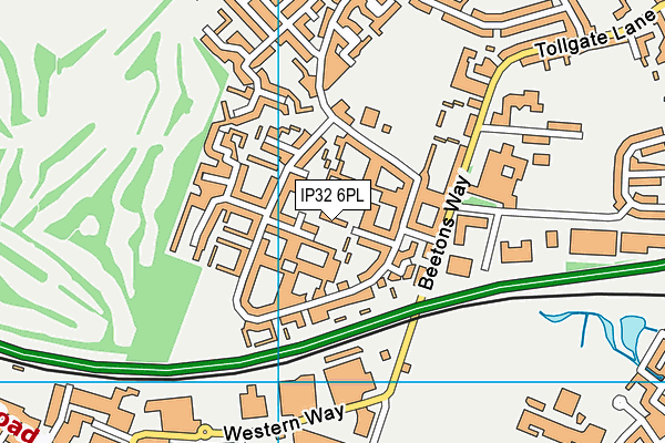 IP32 6PL map - OS VectorMap District (Ordnance Survey)