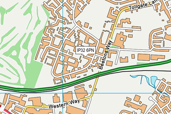 IP32 6PN map - OS VectorMap District (Ordnance Survey)