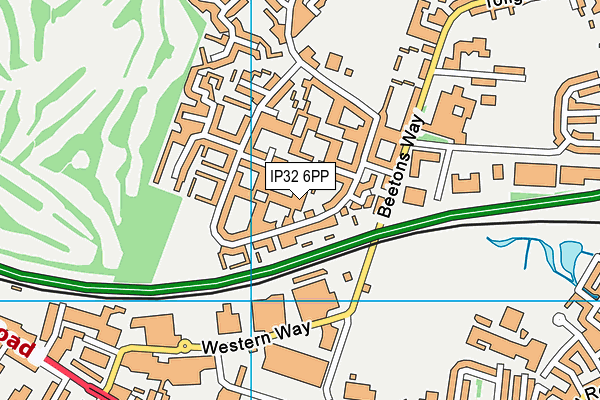 IP32 6PP map - OS VectorMap District (Ordnance Survey)