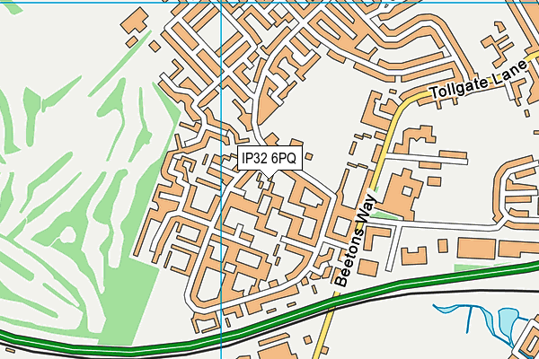 IP32 6PQ map - OS VectorMap District (Ordnance Survey)