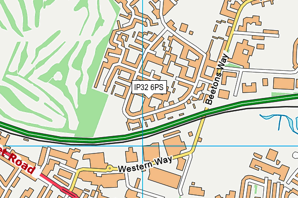 IP32 6PS map - OS VectorMap District (Ordnance Survey)