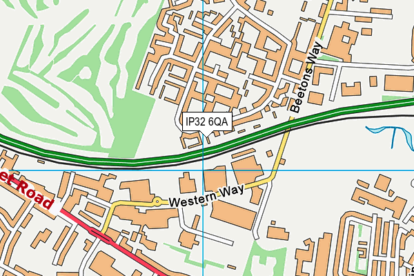 IP32 6QA map - OS VectorMap District (Ordnance Survey)