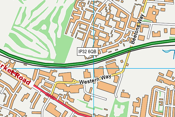 IP32 6QB map - OS VectorMap District (Ordnance Survey)