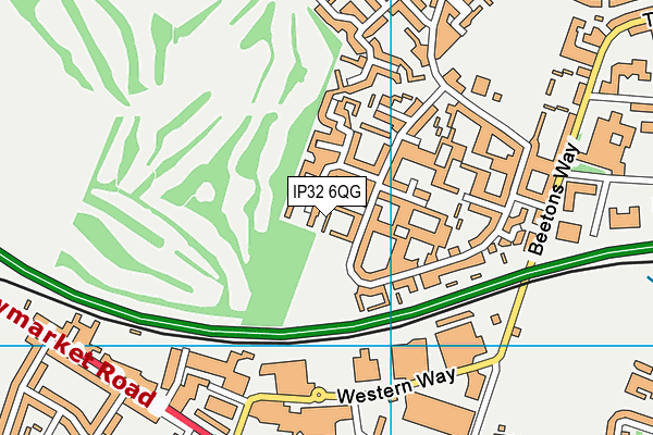 IP32 6QG map - OS VectorMap District (Ordnance Survey)
