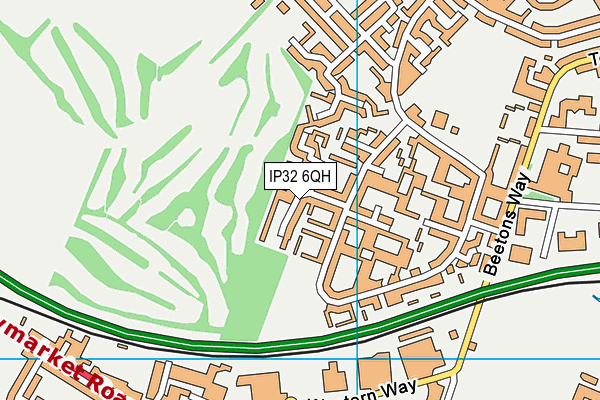 IP32 6QH map - OS VectorMap District (Ordnance Survey)