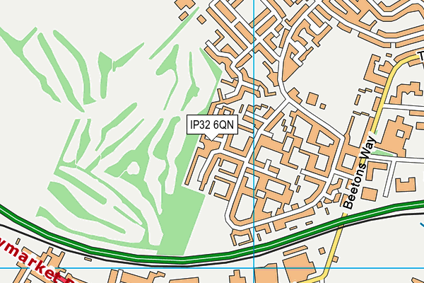 IP32 6QN map - OS VectorMap District (Ordnance Survey)