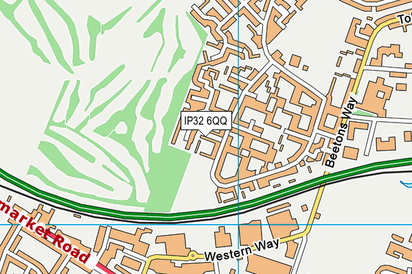 IP32 6QQ map - OS VectorMap District (Ordnance Survey)