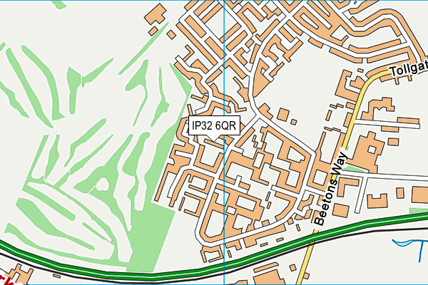 IP32 6QR map - OS VectorMap District (Ordnance Survey)