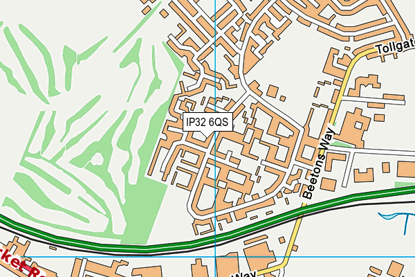 IP32 6QS map - OS VectorMap District (Ordnance Survey)