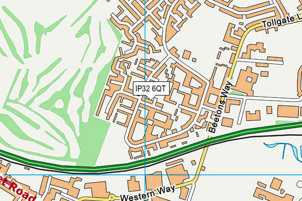 IP32 6QT map - OS VectorMap District (Ordnance Survey)