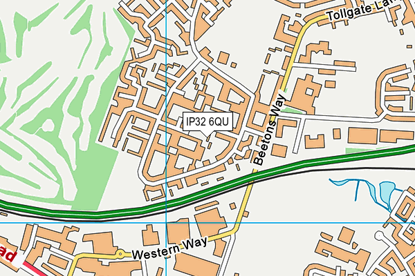 IP32 6QU map - OS VectorMap District (Ordnance Survey)