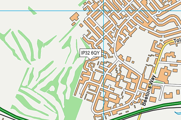 IP32 6QY map - OS VectorMap District (Ordnance Survey)