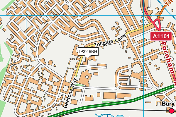 IP32 6RH map - OS VectorMap District (Ordnance Survey)
