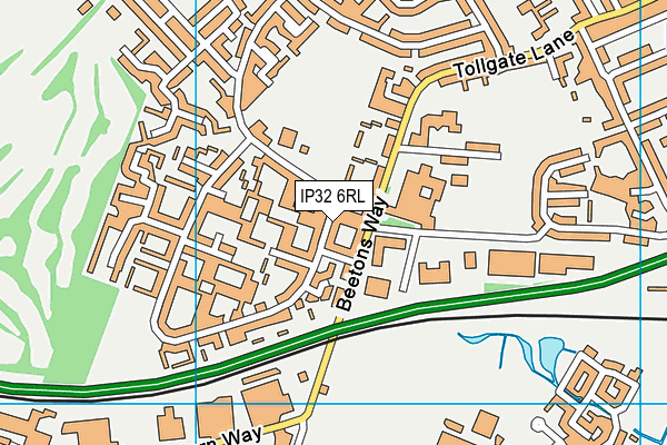 IP32 6RL map - OS VectorMap District (Ordnance Survey)