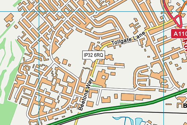 IP32 6RQ map - OS VectorMap District (Ordnance Survey)