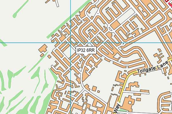 IP32 6RR map - OS VectorMap District (Ordnance Survey)