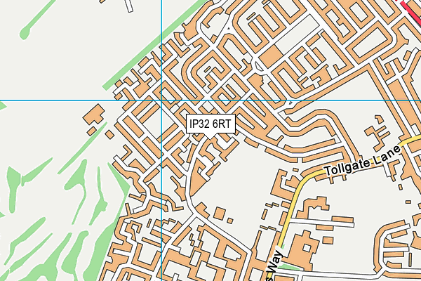 IP32 6RT map - OS VectorMap District (Ordnance Survey)