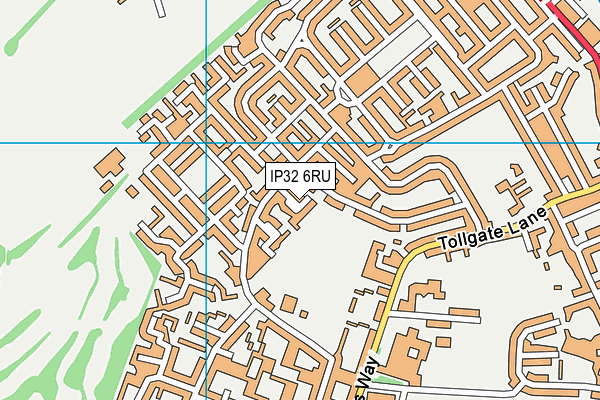 IP32 6RU map - OS VectorMap District (Ordnance Survey)