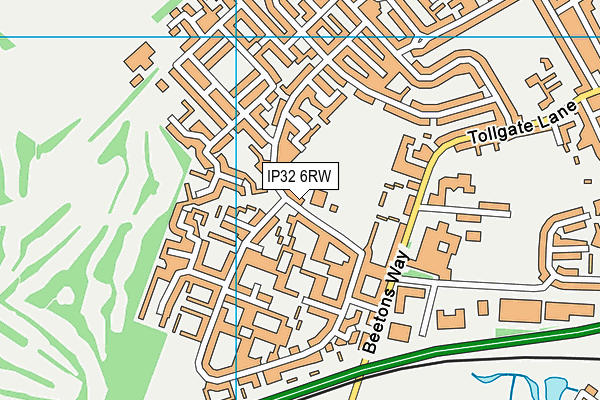IP32 6RW map - OS VectorMap District (Ordnance Survey)