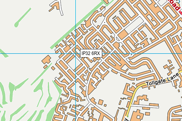 IP32 6RX map - OS VectorMap District (Ordnance Survey)