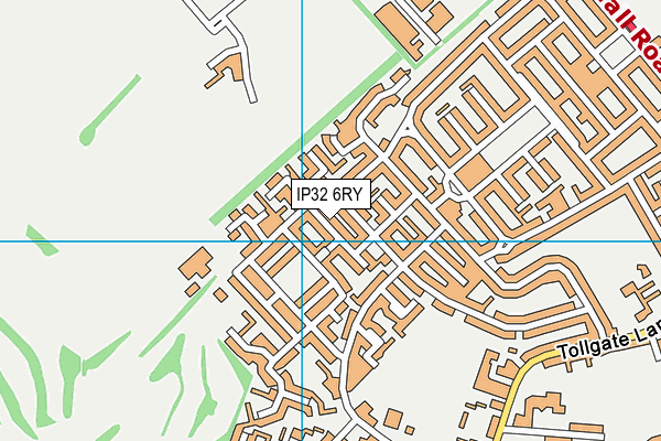 IP32 6RY map - OS VectorMap District (Ordnance Survey)