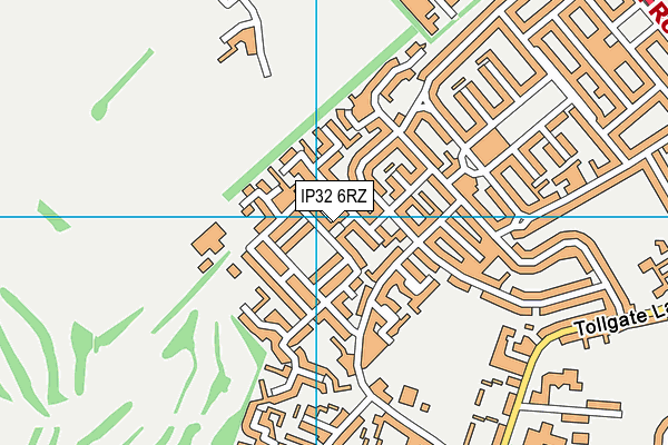 IP32 6RZ map - OS VectorMap District (Ordnance Survey)