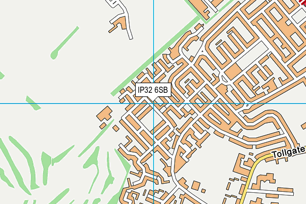 IP32 6SB map - OS VectorMap District (Ordnance Survey)