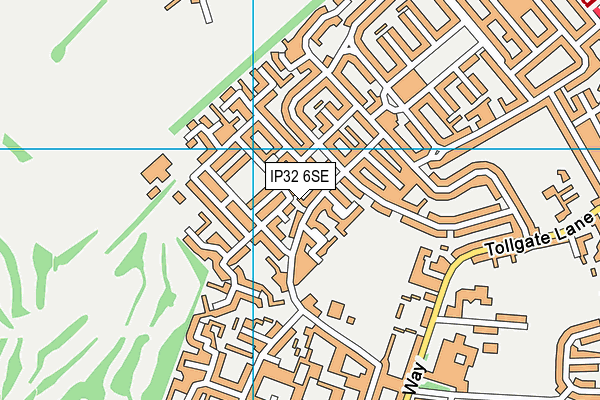 IP32 6SE map - OS VectorMap District (Ordnance Survey)