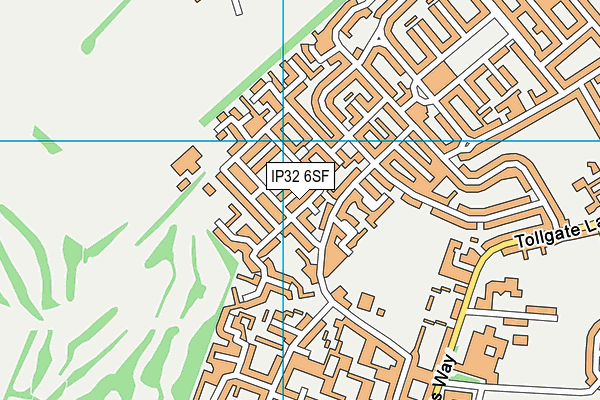 IP32 6SF map - OS VectorMap District (Ordnance Survey)