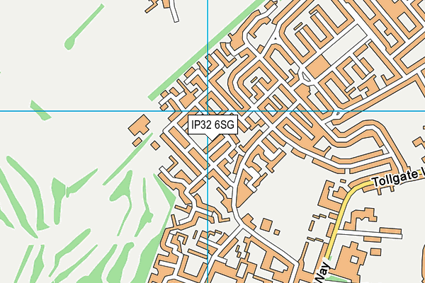 IP32 6SG map - OS VectorMap District (Ordnance Survey)