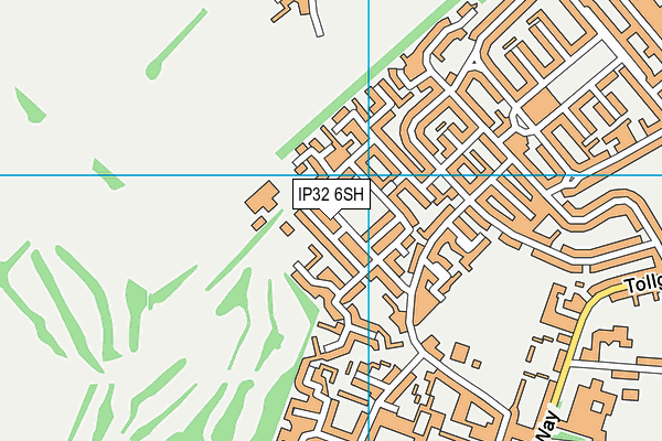 IP32 6SH map - OS VectorMap District (Ordnance Survey)