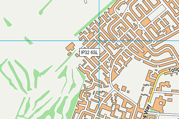 IP32 6SL map - OS VectorMap District (Ordnance Survey)