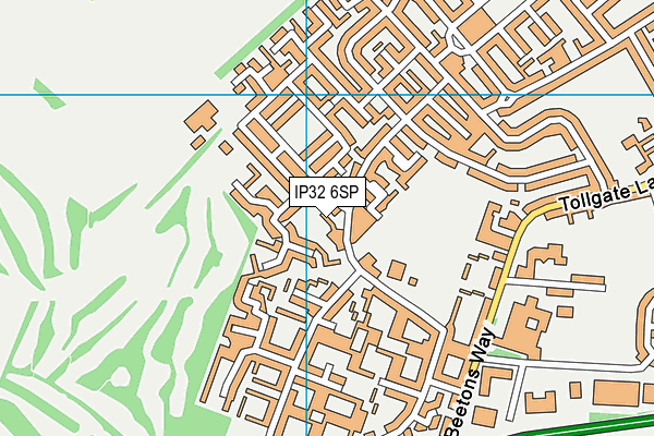 IP32 6SP map - OS VectorMap District (Ordnance Survey)