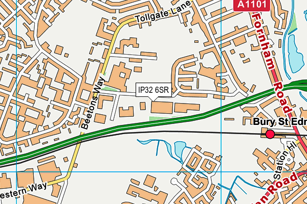 IP32 6SR map - OS VectorMap District (Ordnance Survey)