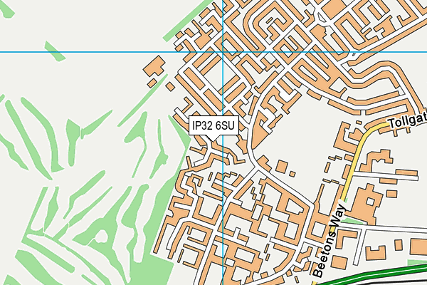 IP32 6SU map - OS VectorMap District (Ordnance Survey)