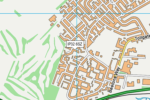 IP32 6SZ map - OS VectorMap District (Ordnance Survey)