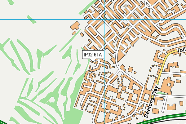 IP32 6TA map - OS VectorMap District (Ordnance Survey)