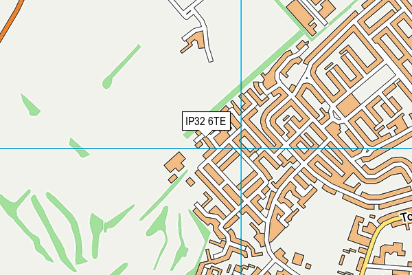 IP32 6TE map - OS VectorMap District (Ordnance Survey)