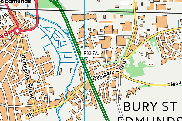 Map of THE SYCAMORES (BURY ST EDMUNDS) MANAGEMENT (NO 2) LIMITED at district scale
