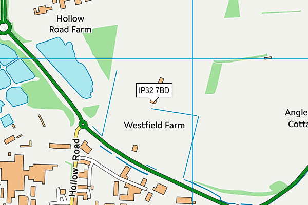 IP32 7BD map - OS VectorMap District (Ordnance Survey)