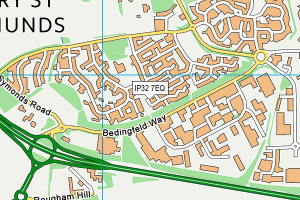 IP32 7EQ map - OS VectorMap District (Ordnance Survey)