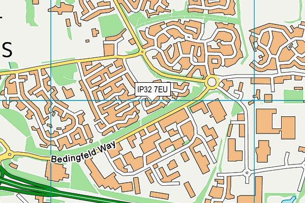 IP32 7EU map - OS VectorMap District (Ordnance Survey)