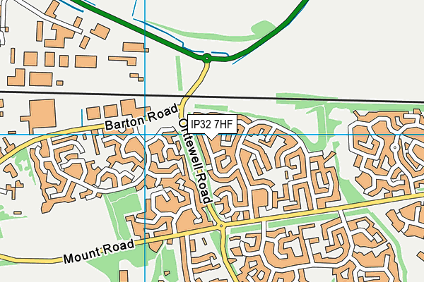 IP32 7HF map - OS VectorMap District (Ordnance Survey)