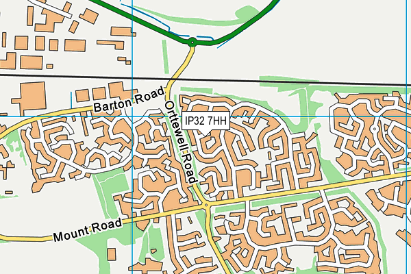 IP32 7HH map - OS VectorMap District (Ordnance Survey)